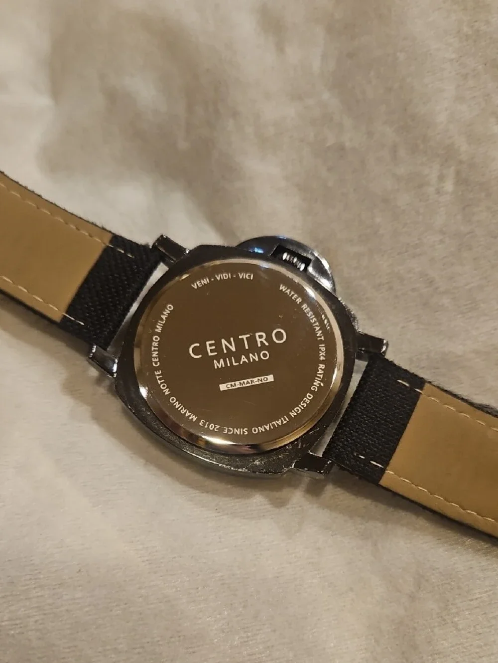 Milano Men's Black Dial Watch with Silver Accents